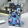 Funda con Puntada de Flor Azul Adecuada para Funda de Teléfono Samsung Galaxy S25 Samsung A71 Transfronterizo Note20 Dibujos Animados A55