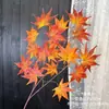 Flor artificial naranja, serie otoño, color rojo atardecer, naranja, decoración ceremonial para bodas, flores falsas para exteriores, flores para paisajes.