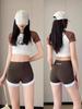 Calças de Segurança Esportiva, Leggings Finas Antienrolamento, Anti-Exposição, Cintura Alta, Controle de Barriga, Leggings Sem Costura, Calças Shark Atacado