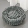Ninho de animal de estimação transfronteiriço coelho pelúcia tapete para animal de estimação redondo espesso inverno quente ninho de gato tapete para cachorro morder não apodrece ninho de cachorro