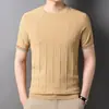 Camiseta de manga corta de seda de hielo para hombre, verano, fina, hueca, transpirable, top de media manga, holgada, de malla, secado rápido, camiseta deportiva
