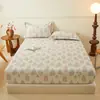 Sábana Bajera Cómoda Ecológica de Sarga Cepillada para Cama Individual Protector de Colchón Engrosado Elástico en Todo el Perímetro Cubierta de Sábana a Prueba de Polvo