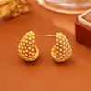 Brincos de Argola C Gota d'Água Bola Dourada de Alta Qualidade, Acessórios de Orelha Versáteis, Fashionáveis e Requintados, Cobre Banhado a Ouro Real, Joias Estilo Minimalista Ins