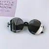 Óculos de Sol Infantis Redondos com Letras, Óculos com Proteção UV para Meninos e Meninas, Óculos de Sol para Crianças, Óculos de Sol Modernos Estilo Coreano
