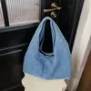 Bolsa Casual Simples de Ombro Único para Axila Feminina 2026 Nova Bolsa de Jeans de Alta Qualidade Bolsa Tote para o Dia a Dia
