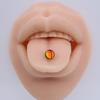 Uña de lengua de láser uña de labio uña de oreja puente de oreja leche DingTalk uña de lengua acero de titanio joyería de piercing corporal hot girl 316L transfronterizo