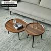 Mesa de centro nórdica ligera de lujo para sala de estar de apartamento pequeño, mesa de centro sencilla y moderna para dormitorio, sofá creativo, mesa auxiliar, mesa de té ovalada