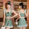 Atacado Roupa de Banho Maiô Maiô Feminino Biquíni Feminino Quente Fonte Duas Peças Moda Férias Seios Pequenos Push-Up Emagrecimento Cobertura da Barriga