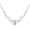 Explosiones collar bañado en plata ángel de los sueños alas de amor collar de corazón de amor regalo de cumpleaños femenino fábrica al por mayor