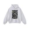 Sudadera con Capucha Retro de Algodón Lavado Vintage con Estampado de Dibujos Animados Callejero de Estilo Cyberpunk Moderno Transfronterizo para Hombre