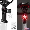 Luz trasera de bicicleta recargable por USB luz de advertencia para ciclismo nocturno en bicicleta de montaña bicicleta de carretera ciclismo luz ambiental de estrellas de alto brillo