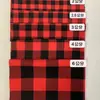 Tela de franela teñida en hilo a cuadros rojos y negros sarga perchada cojín/almohada de tiro tela a cuadros