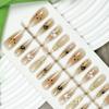 30 peças de armadura artesanal vestindo armadura estudante linda menina manicure outono e inverno francês xadrez explosão unha postiça peça produto acabado