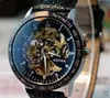 TWinner winner 8085 marca hueca automático mecánico para hombre banda de acero reloj de moda reloj mecánico