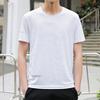Camiseta de seda de hielo para hombre, de manga corta, deportiva, de verano, de secado rápido, transpirable, de media manga, holgada, 2025