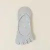 Calcetines de barco de cinco dedos para mujer, verano, algodón puro, absorbentes de sudor, resistentes al olor, calcetines cortos de boca baja, finos, antideslizantes en el talón, calcetines invisibles