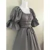 2018wish Vestido Irregular Feminino de Festa Novo Manga Longa Gola Redonda com Cinto Fantasia de Halloween