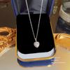 Collar de Acero de Titanio con Corazón de Amor de Moda que No se Desvanece para Mujer Diseño de Joyería Nicho de Verano Colgante Cadena Clavicular de Alta Gama Venta al por Mayor