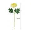 Buquê de crisântemos artificiais de haste única para decoração de cena, crisântemo em camadas de alta qualidade, crisântemo de seda dourada, flores artificiais para casamento