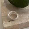 Anillo de Plata de Diseño de Nicho de Lujo Ligero Japonés y Coreano del Mismo Estilo que el Blogger, Anillo para Dedo Índice Versátil Minimalista de Personalidad de Moda
