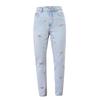 Calça Feminina Nova Estilo Europeu Outono e Inverno, Moda Jeans Bordada Europeia e Americana, Calça Longa Reta Solta