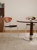 Mesa y Sillas de Comedor de Madera Maciza, Sillas de Comedor de Lujo Ligero, Sillas de Hierro para Cafetería y Uso Doméstico, Sillas de Diseñador con Forma de Pájaro