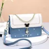 Bolso Bandolera de Cadena Estilo Nuevo, Bolso de Hilo Bordado Primavera y Verano, Mini Bolso de Lujo Ligero para Mujer, Bolso de Piel Genuina para Mujer, Bolso Cuadrado Pequeño