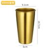 Vaso de Agua de Acero Inoxidable 304 Estilo Coreano Vaso de Cerveza Taza de Té de Restaurante Taza para Bebidas Frías Taza de Café Portátil para Acampada y Viajes al Aire Libre