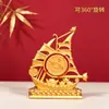 OEM ODM Aleación Personalizada Velero Navegación Suave Moneda de Cobre Giratoria Llena de Cosecha Decoración del Hogar Atracción de Riqueza