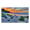 Pintura decorativa HD de una sola pieza Playa del Atardecer para sala de estar, mural de pared de fondo para sofá, pintura colgante horizontal para cabecera de dormitorio