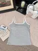 Camisola a Rayas Estilo Coreano Chica Picante con Copas para Mujer Verano 2026 Nuevo Pura Pasión Bodycon Adelgazante Top Interior