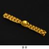 Botones de Disco Estilo Chino Lámina Dorada Satinada Trenza de Cuentas de Jade Botones Tejidos a Mano Accesorio Decorativo Retro Hanfu Cheongsam