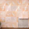 Pegatinas de pared autoadhesivas IXPE transfronterizas, pegatinas de pared decorativas de rollo de material de alto brillo con patrón de plumas rosas, venta al por mayor