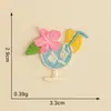Patches de tecido termocolante estilo coreano com animais, patches de bordado para animais de estimação, patches artesanais para DIY, pequenos patches de pudim com adesivo termocolante