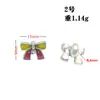 Quema a baja temperatura azul degradado flor mariposa aleación gota de aceite diy llavero accesorios de joyería pendientes colgante material