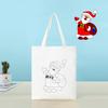 Bolsa de Lona para Colorir Graffiti DIY Pintada à Mão para Crianças Ponto em Branco Personalizável Bolsa Transversal de Algodão e Linho Jardim de Infância Família