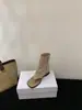 Alilover Ali Lover~Sandalias de Calle de Moda de Nicho de Verano Punta Cuadrada Tira de Dedo Aumento Interno Botines Cortos de Espiga