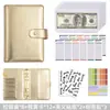 Caderno A6 de Folhas Soltas Mais Vendido no Exterior, Logo Personalizável, Capa Destacável de Folhas Soltas, Planejador de Orçamento em Dinheiro de Couro PU