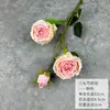 Flor artificial de seda de peonía rosa de tres cabezas para ceremonia de boda, hogar, decoración del Día de San Valentín, ramo y arreglo decorativo