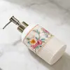 Botellas dispensadoras de cerámica de alta gama para loción, con una sensación premium, botellas dispensadoras de gel antibacterial y champú tipo prensa, diseño de nicho estilo americano