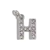 [Procesamiento Personalizado] Colgante de Acero Inoxidable con Incrustaciones de Diamantes de 26 Letras Estilo Europeo y Americano Transfronterizo para Collar y Pendientes DIY Accesorios Hechos a Mano