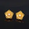 Pendientes de Filigrana Hueca con Perlas, Luz Antigua de Lujo, Versátiles Flores de Durazno, Diseño Dulce, Pendientes Exquisitos y de Alta Gama