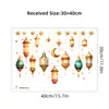 Lámpara Colgante de Estrellas y Luna Pegatinas de Pared Autoadhesivas Estilo Occidental Diseño de Atmósfera Festiva Pegatinas Decorativas Br0279Q