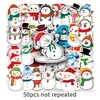 50 boneco de neve grafite personalidade transfronteiriço desenho animado pequeno fresco fofo goo card DIY adesivo para celular mala à prova d'água
