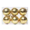 Juego de Bolas de Navidad Rayadas Pintadas a Mano Transfronterizas Decoraciones para Árbol de Navidad Adornos de Navidad Bolas de Edición Limitada Bolas Redondas con Brillo