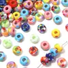 Contas de Ábaco Acrílicas Coloridas Gelatina Floral 14mm Furo Grande Contas Soltas DIY Corrente para Celular Pingente para Carro Acessórios