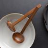 Estilo japonês Log Ajisen Ramen Sopa Colher Colher de pau Colher de pau de cabo longo Colher de Pesca Colher de panela quente Colher Colander Set Tableware