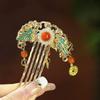Acessórios de cabelo antigos pente com borla grampo de cabelo Hanfu adorno de cabelo garfo de cabelo de quatro pés feminino senso de alta qualidade pente de cabelo de pérola joia atacado