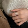 Anillo Onihan S925 de plata esterlina con letra H simple, personalidad femenina, diseño de nicho ligero de lujo, anillo abierto de alta calidad