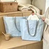 Bolsa de compras de palha tecida de loja de roupas, bolsa de compras ecológica extra grande, bolsa de presente para evento de exposição de mão, pode ser impressa com logotipo
